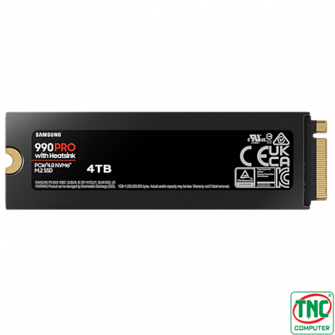 Ổ cứng gắn trong Samsung SSD 990 PRO Heatsink 4TB M2 NVMe Gen 4.0 x4, MZ-V9P4T0CW