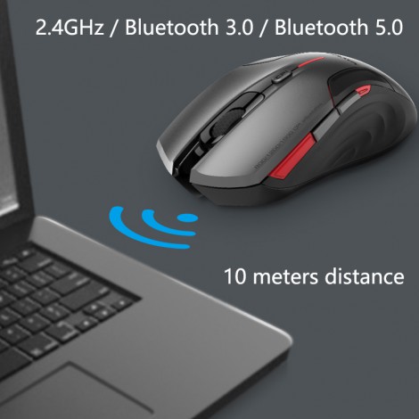 Chuột Bluetooth Newmen Dual Mode D500 Lite (Dual, Pin sạc)