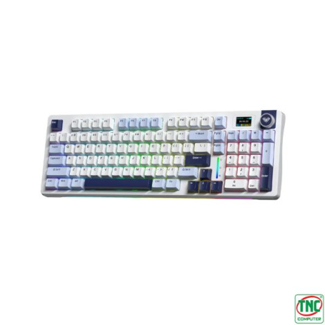 Bàn phím cơ không dây Aula S98 Pro màu Xanh dương + Trắng + Tím Caramel Latte switch