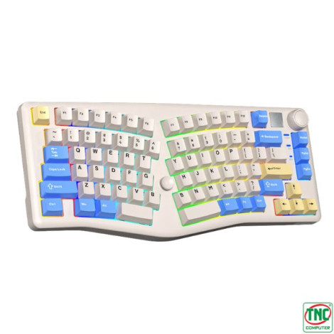 Bàn phím Gaming không dây 3 Mode LEOBOG ALICE A75 màu Xanh Dương + Be (Ramboo switch)