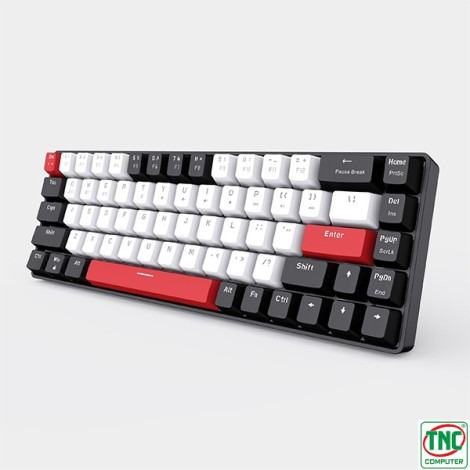 Bàn phím cơ Gaming không dây EK368L Black-White Red Switch