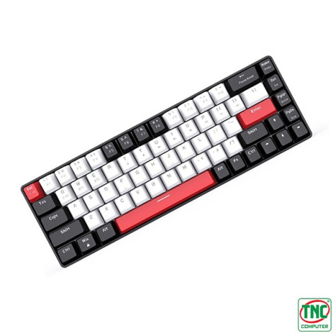 Bàn phím cơ Gaming không dây EK368L Black-White Red Switch