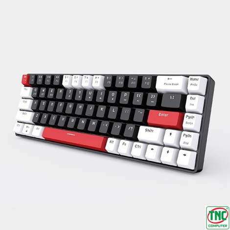 Bàn phím cơ Gaming không dây EK368L White-Black Red Switch