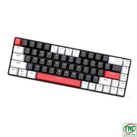 Bàn phím cơ Gaming không dây EK368L White-Black Red Switch