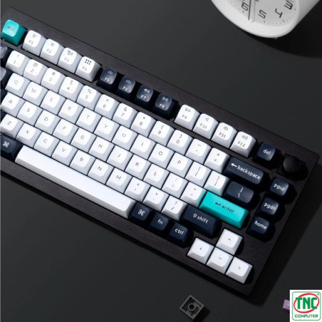 Bàn phím cơ Gaming không dây Keychron Q1M-M3 Q1 Max Swappable RGB Backlight Brown Switch Knob Version Carbon Black