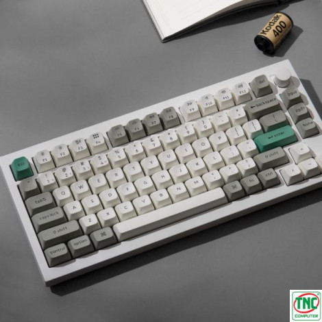 Bàn phím cơ Gaming không dây Keychron Q1M-P4 Q1 Max Swappable RGB Backlight Banana Switch Knob Version Shell White