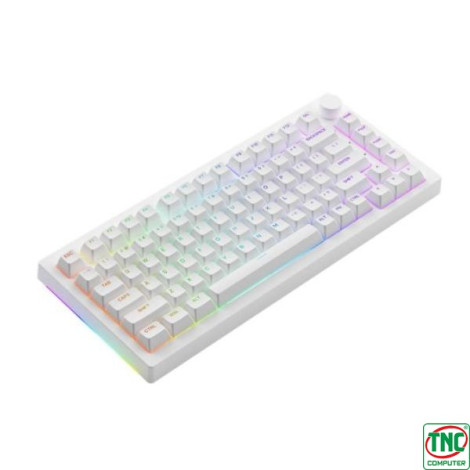 Bàn phím cơ Gaming không dây AKKO 5075B Plus White (Multi-modes/RGB/Gasket mount)