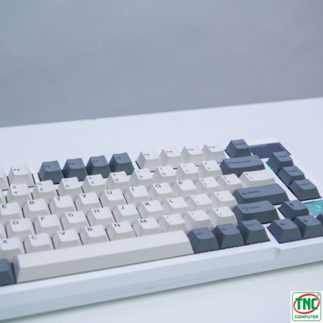 Bàn phím cơ Gaming không dây Darmoshark K8 Trio-mode Trắng Xám RGB ,Hotswap KB-DMS-000002