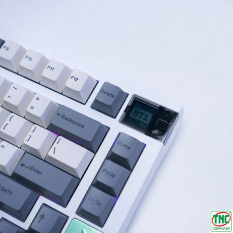 Bàn phím cơ Gaming không dây Darmoshark K8 Trio-mode Trắng Xám RGB ,Hotswap KB-DMS-000002