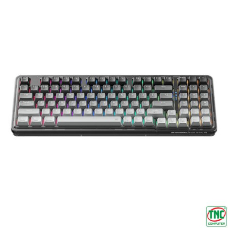 Bàn phím Gaming cơ không dây Machenike K500F-B94W Tri-Mode RGB Grey GR Purple Switch