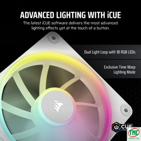 Bộ 3 Fan Case Corsair iCUE LINK LX120 RGB 120mm PWM Fans Starter Kit White CO-9051030-WW