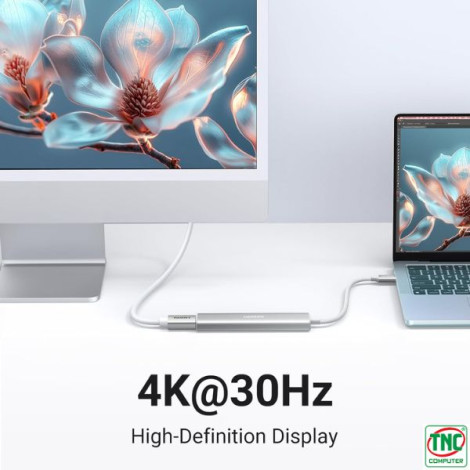 Bộ chuyển đổi đa năng USB Type-C to HDMI + 3 x USB 3.0 + USB-C PD 100W Ugreen 35580