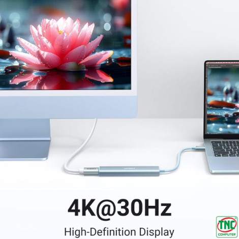 Bộ chuyển đổi đa năng USB Type-C to HDMI + 3 x USB 3.0 + USB-C PD 100W Ugreen 35581