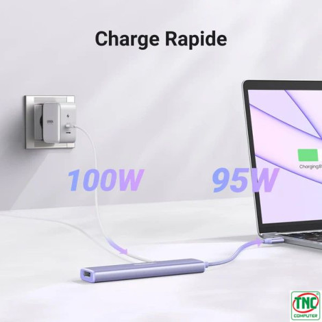 Bộ chuyển đổi đa năng USB Type-C to HDMI + 3 x USB 3.0 + USB-C PD 100W Ugreen 35582