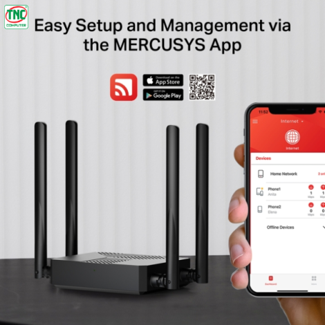 Bộ phát Wifi Mercusys MR62X (1501 Mbps/ Wifi 6/ 2.4/5 GHz)