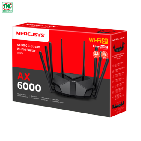 Bộ phát Mercusys MR90X (5952 Mbps/ Wifi 6/ 2.4/5 GHz)