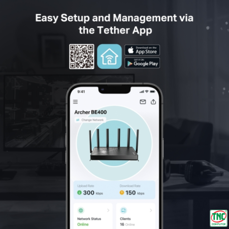 Bộ Phát Archer TP-Link BE400 (6452 Mbps/ Wifi 7/ 2.4/5 GHz)