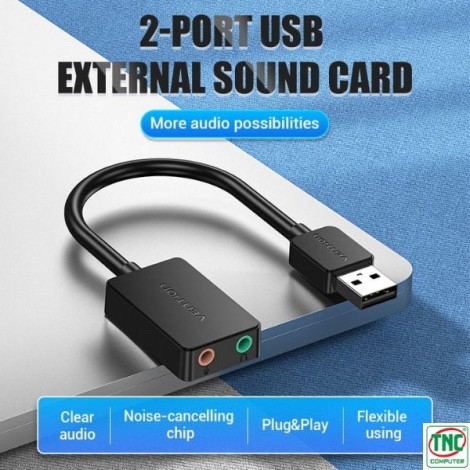 Cáp chuyển đổi USB 2.0 sang 2 cổng loa VENTION CDY-B0