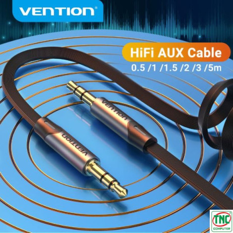 Cáp loa Vention 3.5MM Male to Male Flat Aux dài 1.5m BAP-HG