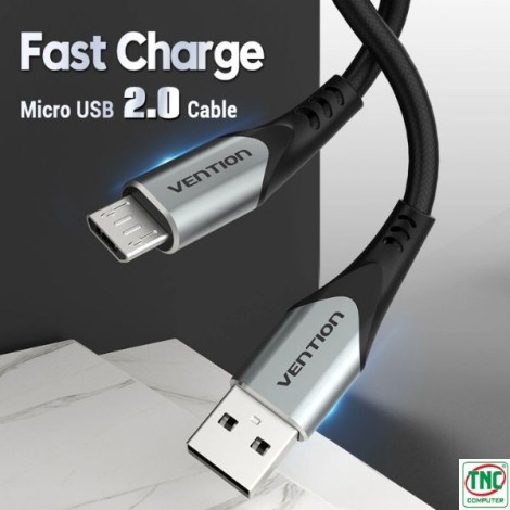 Cáp sạc nhanh USB 2.0 to Micro-B 3A dài 1m VENTION COA-HF