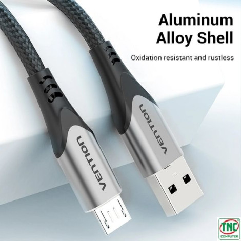 Cáp sạc nhanh USB 2.0 to Micro-B 3A dài 1m VENTION COA-HF