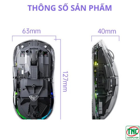 Chuột Gaming không dây 3 mode AULA SC660 màu Đen