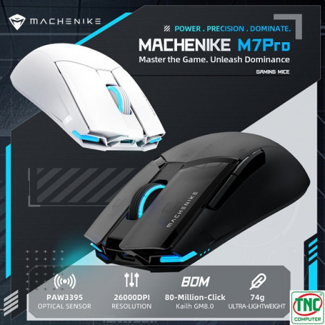 Chuột Gaming không dây Machenike M7 Pro Dual-Mode màu Đen