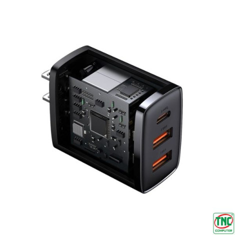 Cốc sạc Baseus Compact Quick Charger 2U+C 30W US Black CCXJ-D01