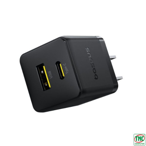 Cốc sạc nhanh Baseus Palm Fast Charger C+U 20W US Black P10111609113-00