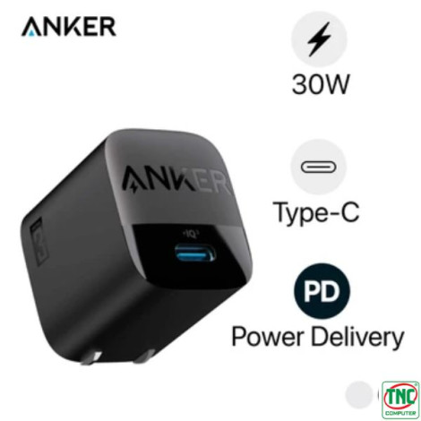 Củ sạc Anker 313 GaN II 1C 30W màu Đen B2B_A2639J11