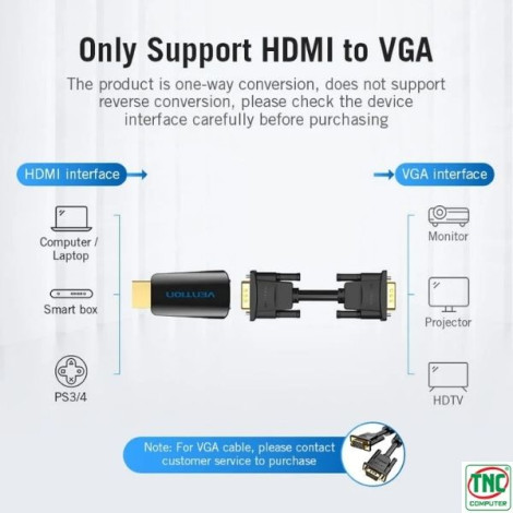 Đầu chuyển đổi HDMI to VGA with 3.5mm Audio VENTION AID-B0