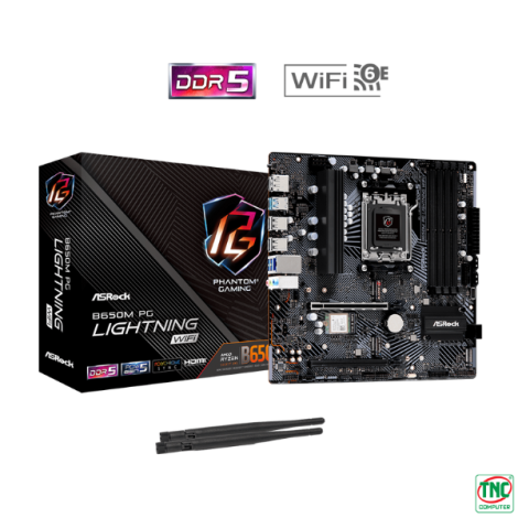 Mainboard ASRock B650M PG Lightning Wifi (4 x DDR5/ 256GB/ AM/ Micro ATX)