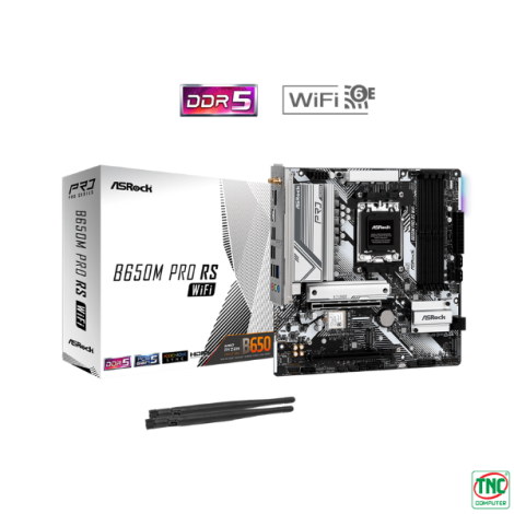 Mainboard ASRock B650M Pro RS WiFi (4 x DDR5/ 256 GB/ AM5/ Micro ATX)