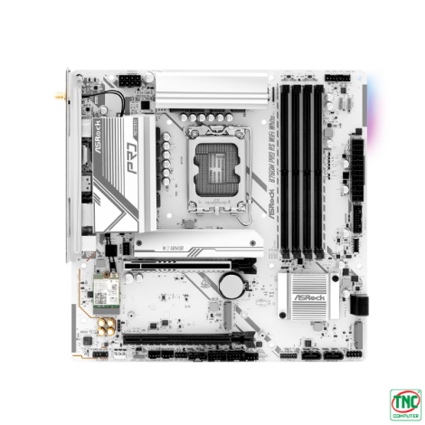 Mainboard ASRock B760M Pro RS Wifi White (4 x DDR5/ 256 GB/ LGA 1700/ 2.4/5 GHz)