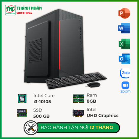 Máy bộ TNC Văn Phòng I310105 (I3 10105/ Ram 8GB/ SSD 500GB)