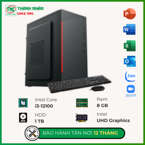 Máy bộ TNC Văn Phòng I3112 (I3 12100/ Ram 8GB/ HDD 1TB)