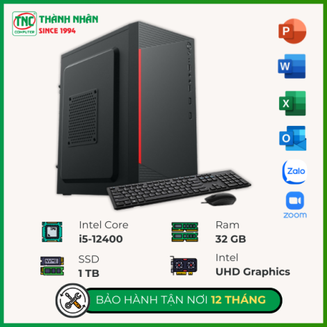 Máy bộ TNC Văn Phòng I5412 (I5 12400/ Ram 32GB/ SSD 1TB)