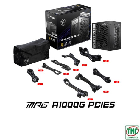 Nguồn MSI MPG A1000G PCIE 5.0 (1000W, 80 Plus Gold, ATX 3.0)