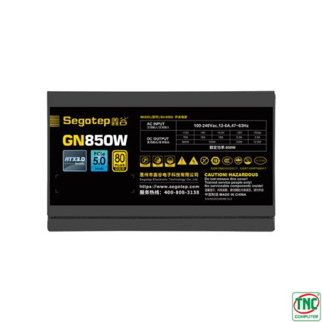 Nguồn Segotep GN850W 850W 80 Plus Gold