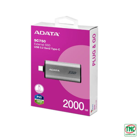 Ổ cứng di động SSD Adata SC750 2TB SC750-2000G-CCBK