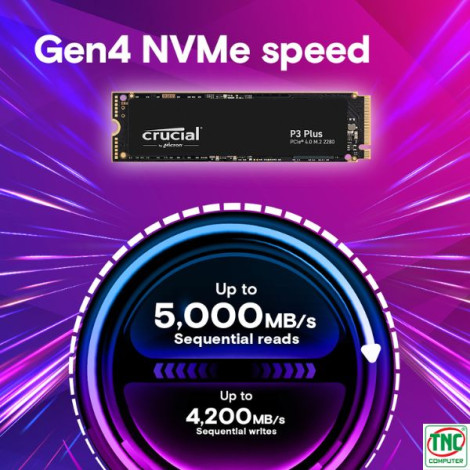 Ổ cứng SSD gắn trong Crucial P3 Plus 2TB NVME PCIe Gen4 x4 CT2000P3PSSD8