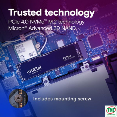 Ổ cứng SSD gắn trong Crucial P3 Plus 2TB NVME PCIe Gen4 x4 CT2000P3PSSD8