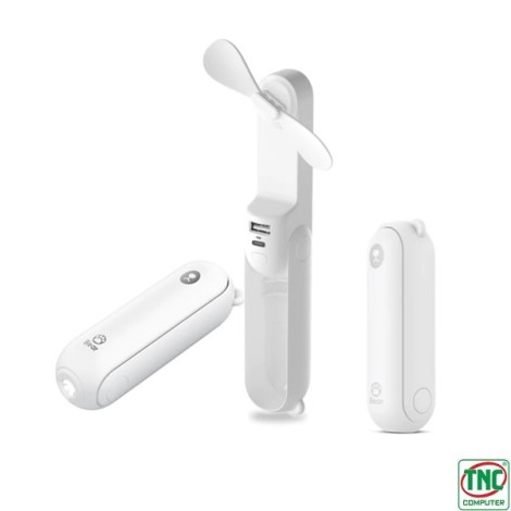 Quạt cầm tay mini 3in1 Jisulife F8 2000mAh (White)