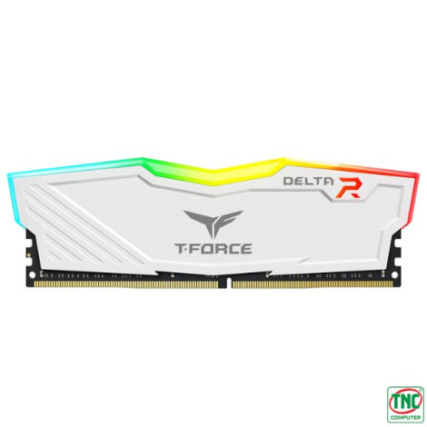 Ram Desktop TeamGroup T-Force Delta White RGB 8GB DDR4 Bus 3600Mhz