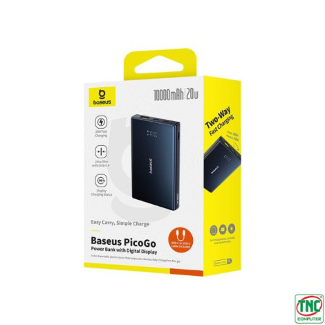 Sạc dự phòng Baseus PicoGo 10000mAh 20W Black (P10076801123-00)