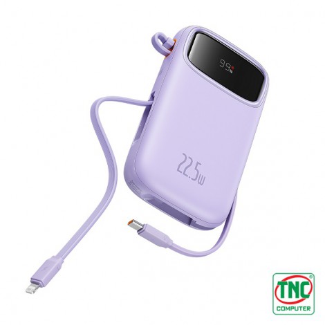 Sạc dự phòng Baseus Qpow2 Dual-Cable 10000mAh 22.5W Purple - Chinese Edition (LVA037-1V-22)