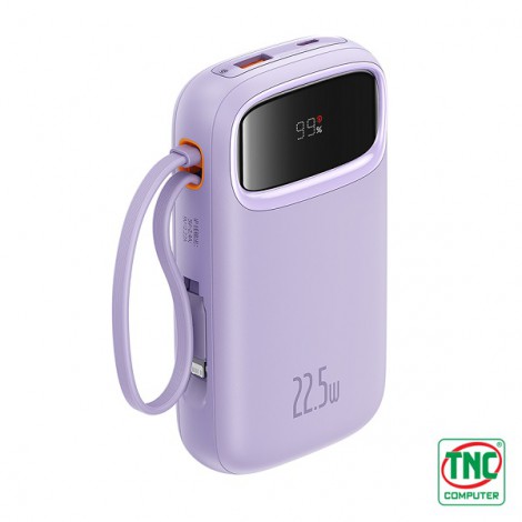 Sạc dự phòng Baseus Qpow2 Dual-Cable 10000mAh 22.5W Purple - Chinese Edition (LVA037-1V-22)