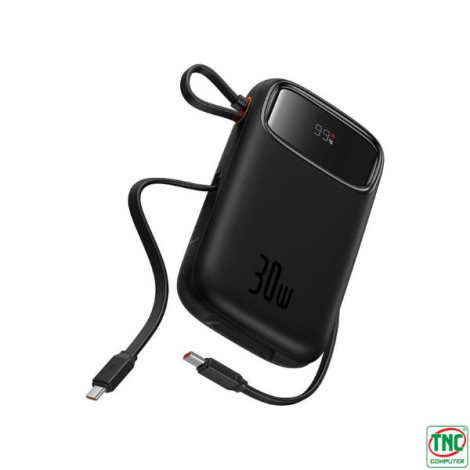 Sạc dự phòng Baseus Qpow2 Dual-Cable 10000mAh 30W Black (P10055008113-00)