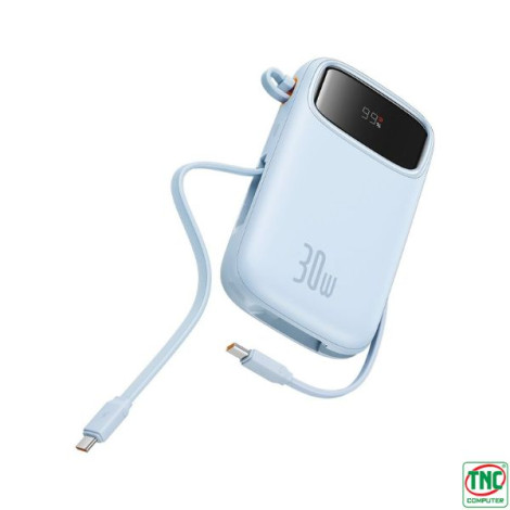 Sạc dự phòng Baseus Qpow2 Dual-Cable 10000mAh 30W Blue (P10055008313-00)