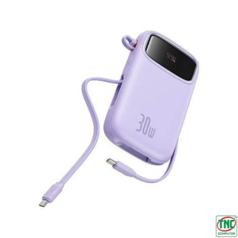 Sạc dự phòng Baseus Qpow2 Dual-Cable 20000mAh 30W Purple (P10055009513-00)